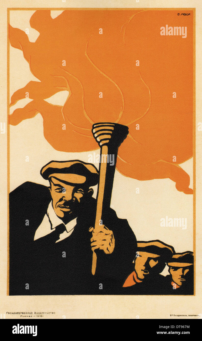 Lenin, 1919. Künstler: Moor, Dmitri Stachievich (1883-1946) Stockfoto