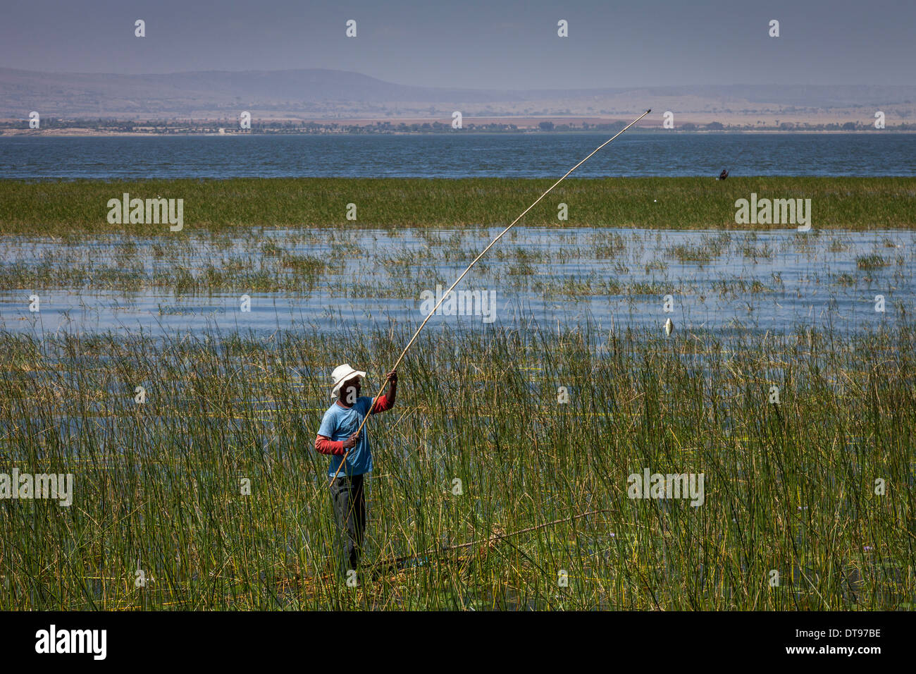 Fischer, See Hawassa Hawassa, Äthiopien Stockfoto