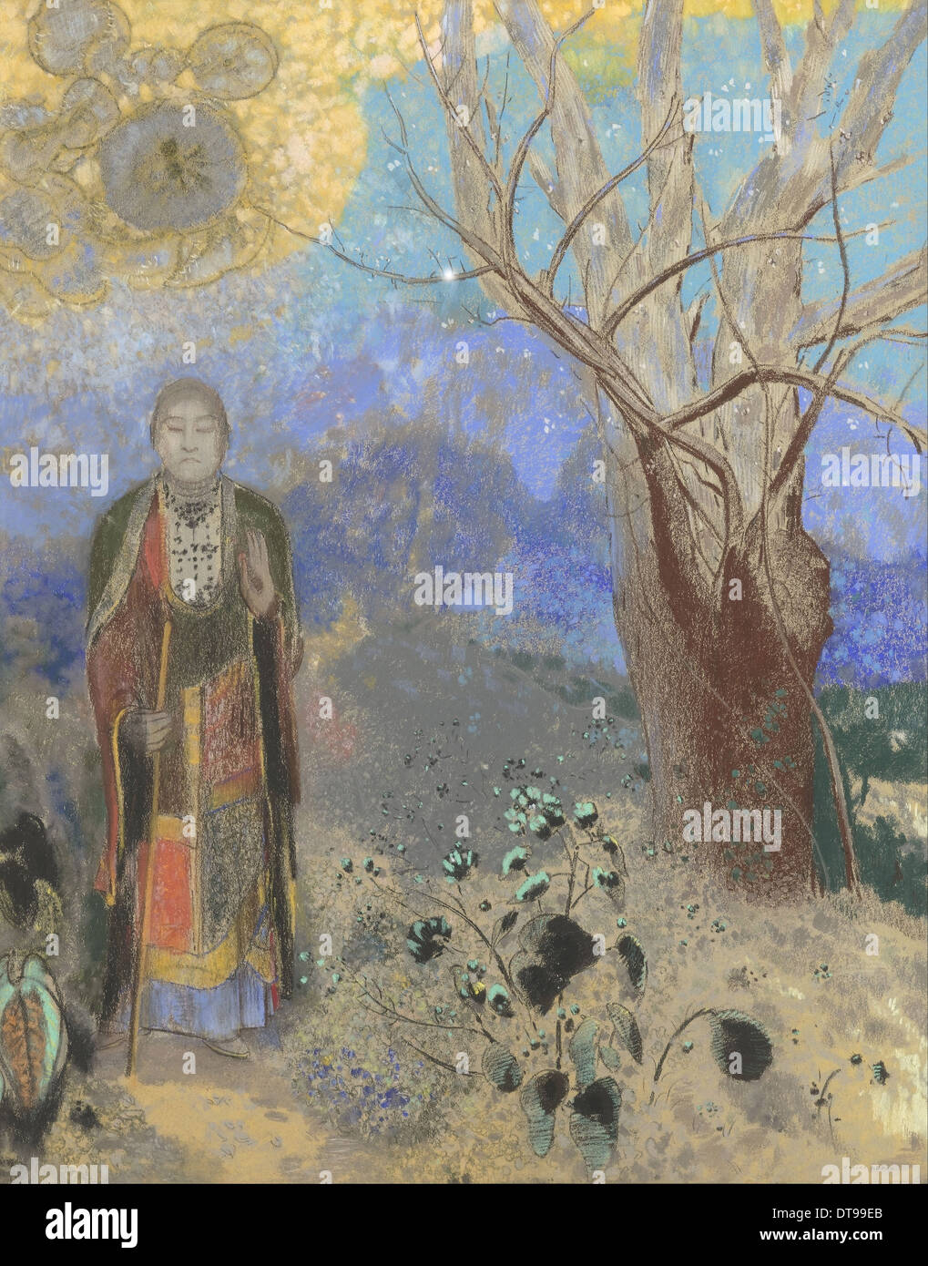 Der Buddha, 1906-1907. Künstler: Redon, Odilon (1840-1916) Stockfoto