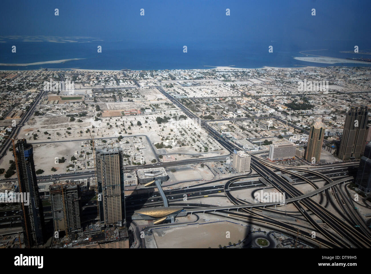 Luftaufnahme von Dubai Stockfoto