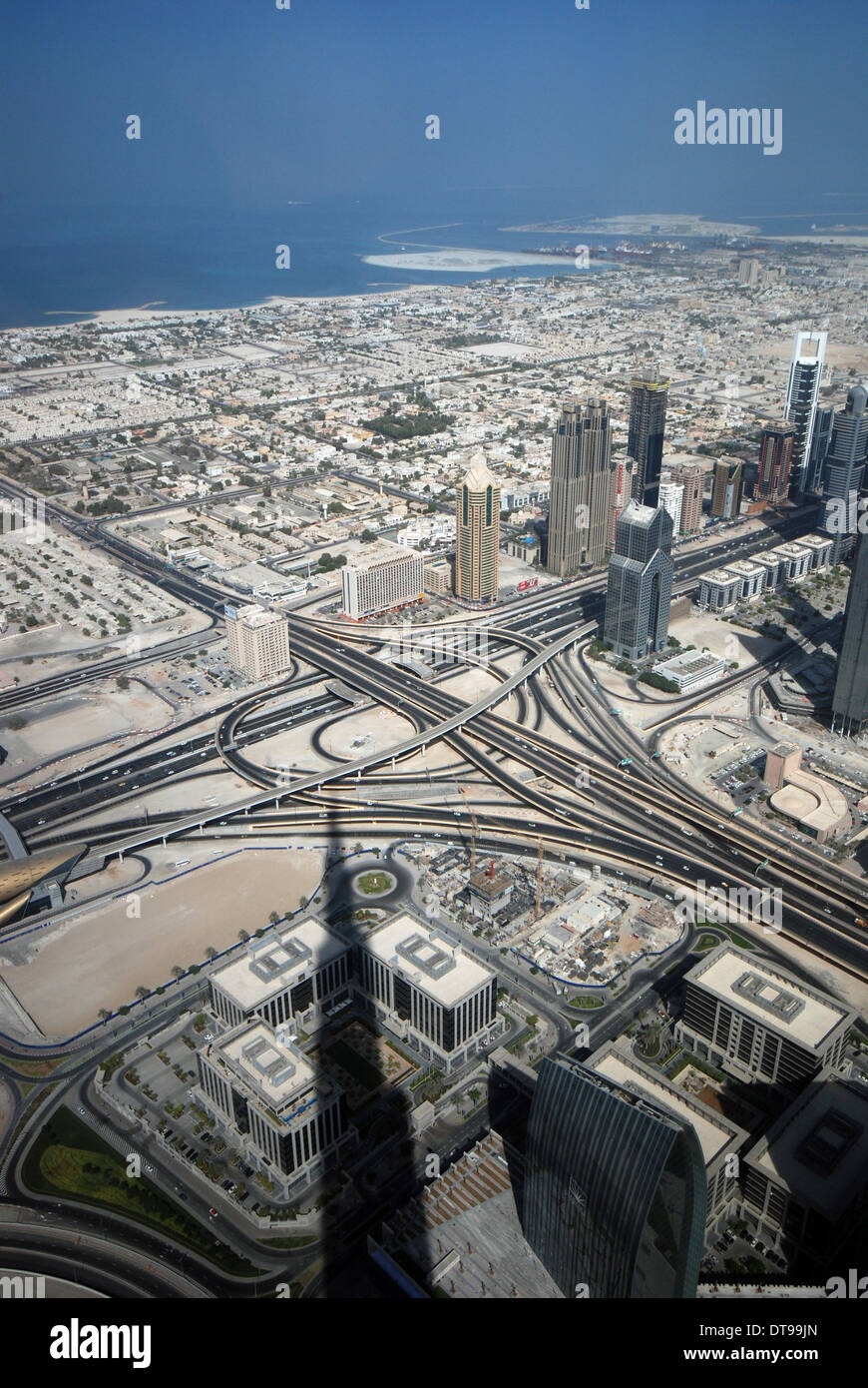 Luftaufnahme von Dubai Stockfoto