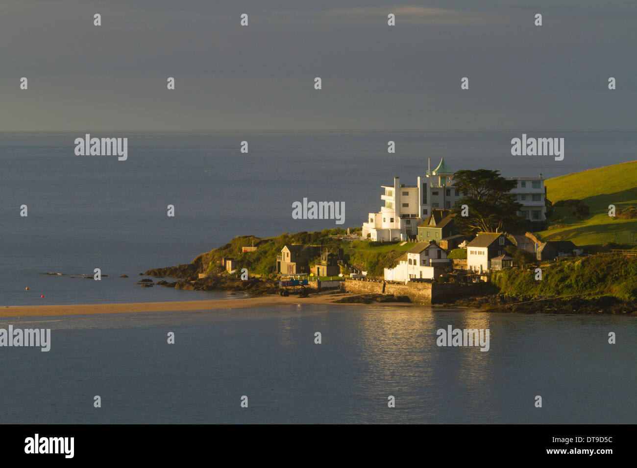 Burgh Island Hotel, am frühen Morgen Sonnenschein, Burr Insel, Bigbury-sur-mer, Devon, England, August Stockfoto