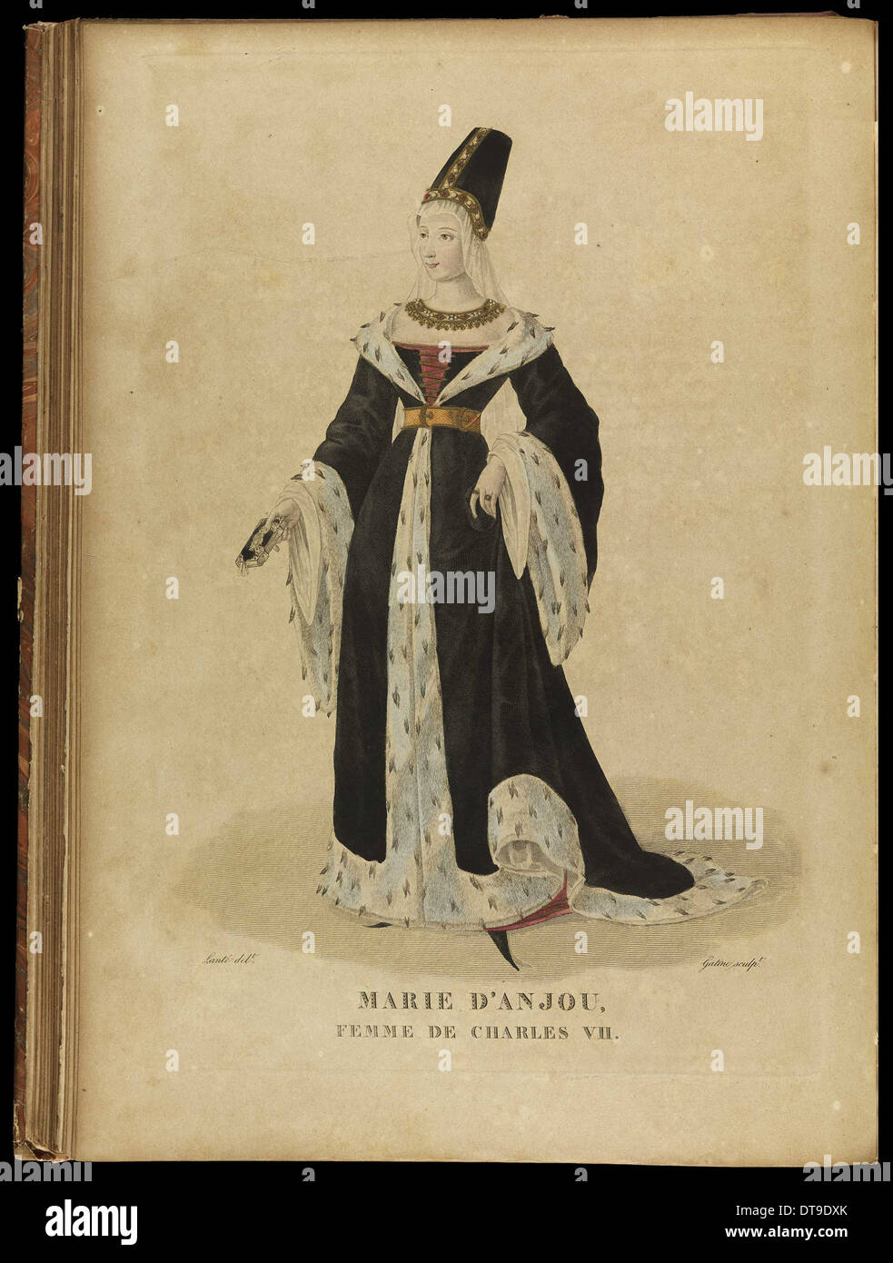 Marie von Anjou, Königin von Frankreich, Ende 18. Cent... Künstler: Gatine, Georges Jacques (1773-1831) Stockfoto