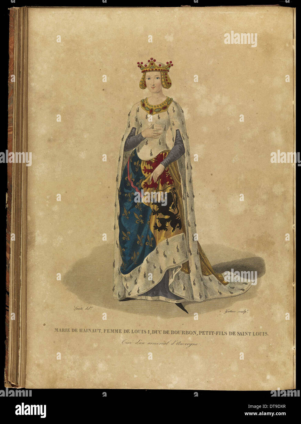 Maria von Avesnes (1280-1354), späten 18. Cent... Künstler: Gatine, Georges Jacques (1773-1831) Stockfoto