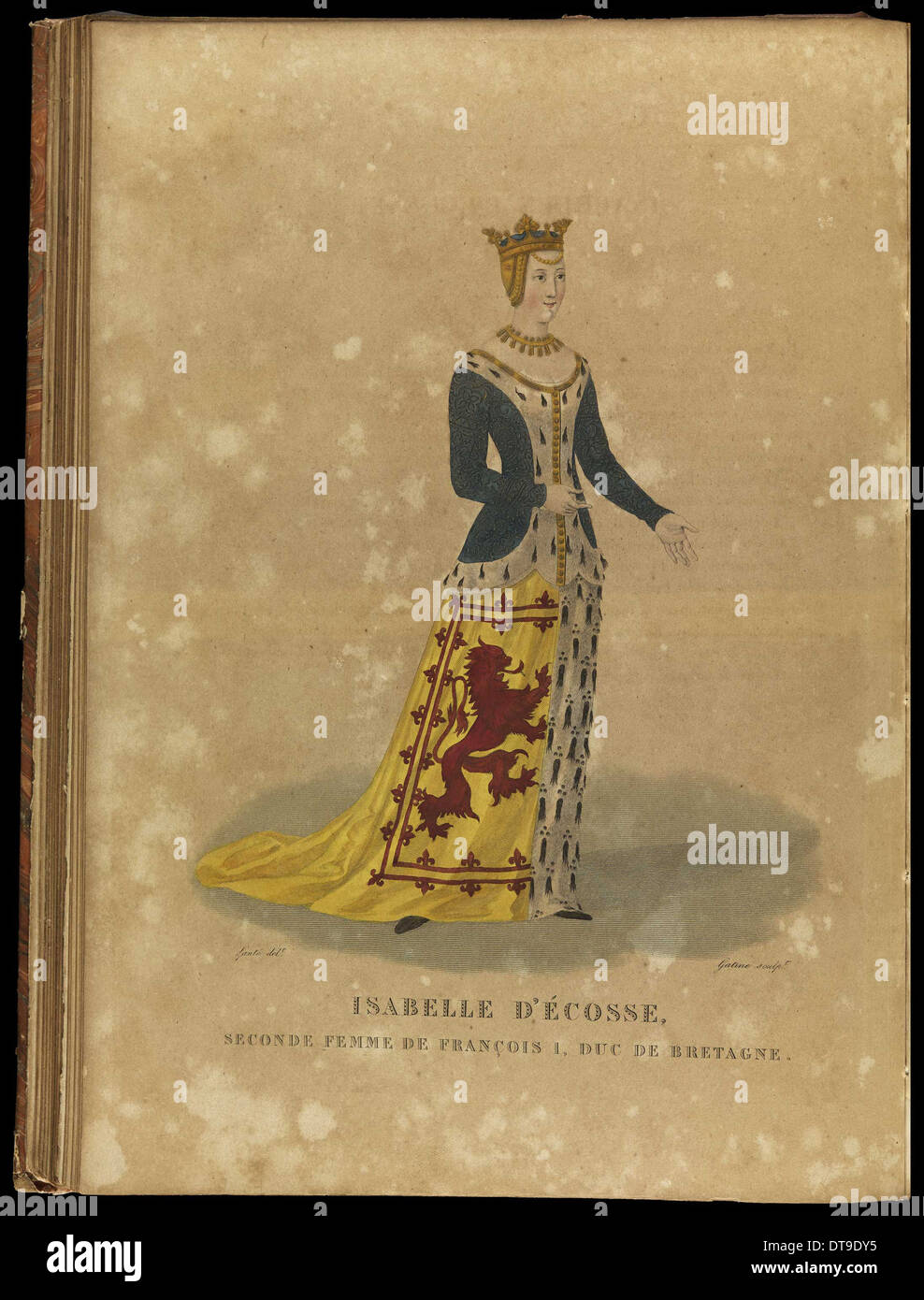 Isabella von Schottland, Herzogin der Bretagne, späten 18. Cent... Künstler: Gatine, Georges Jacques (1773-1831) Stockfoto