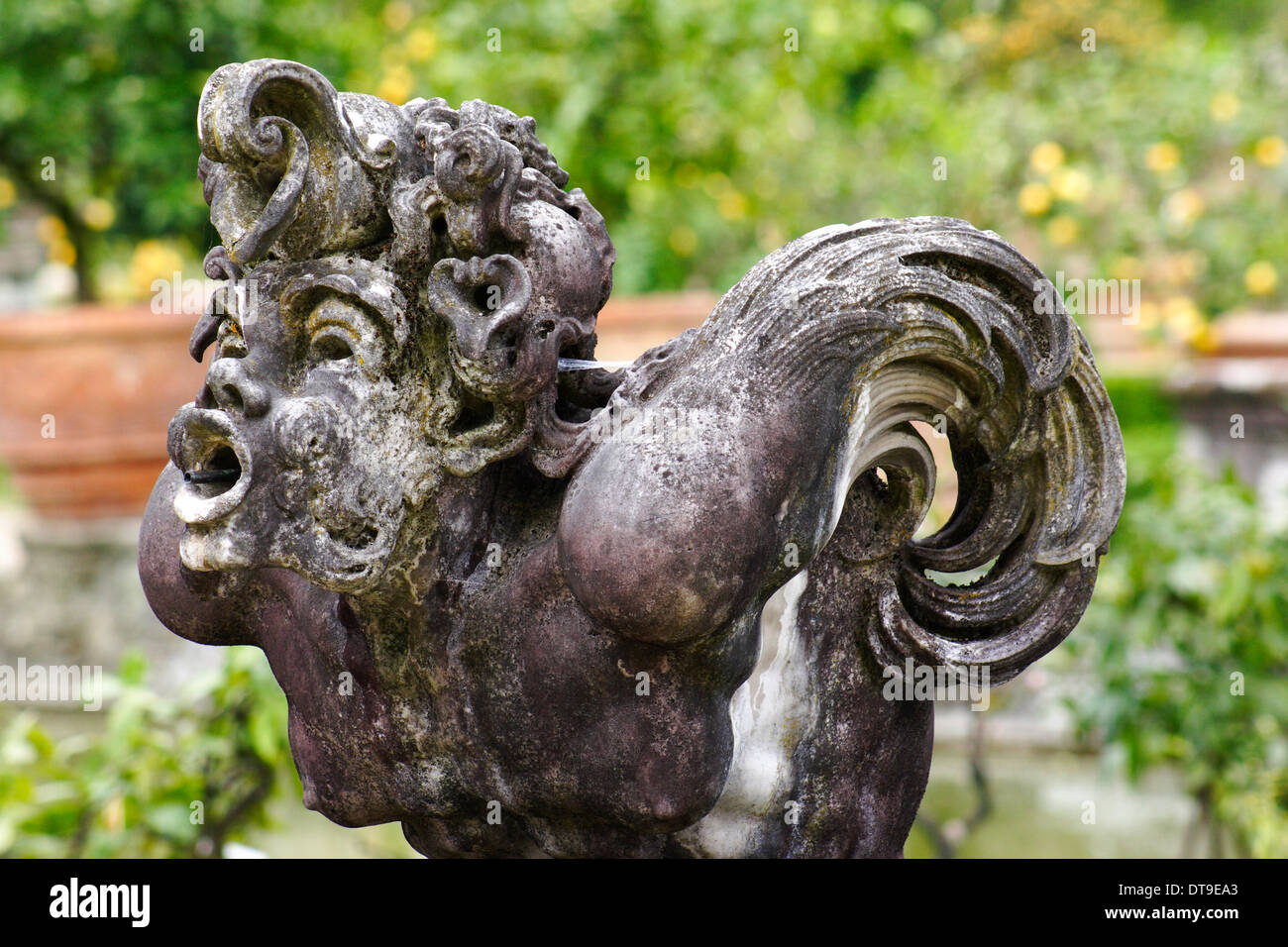 Skulptur in den Boboli-Gärten Stockfoto