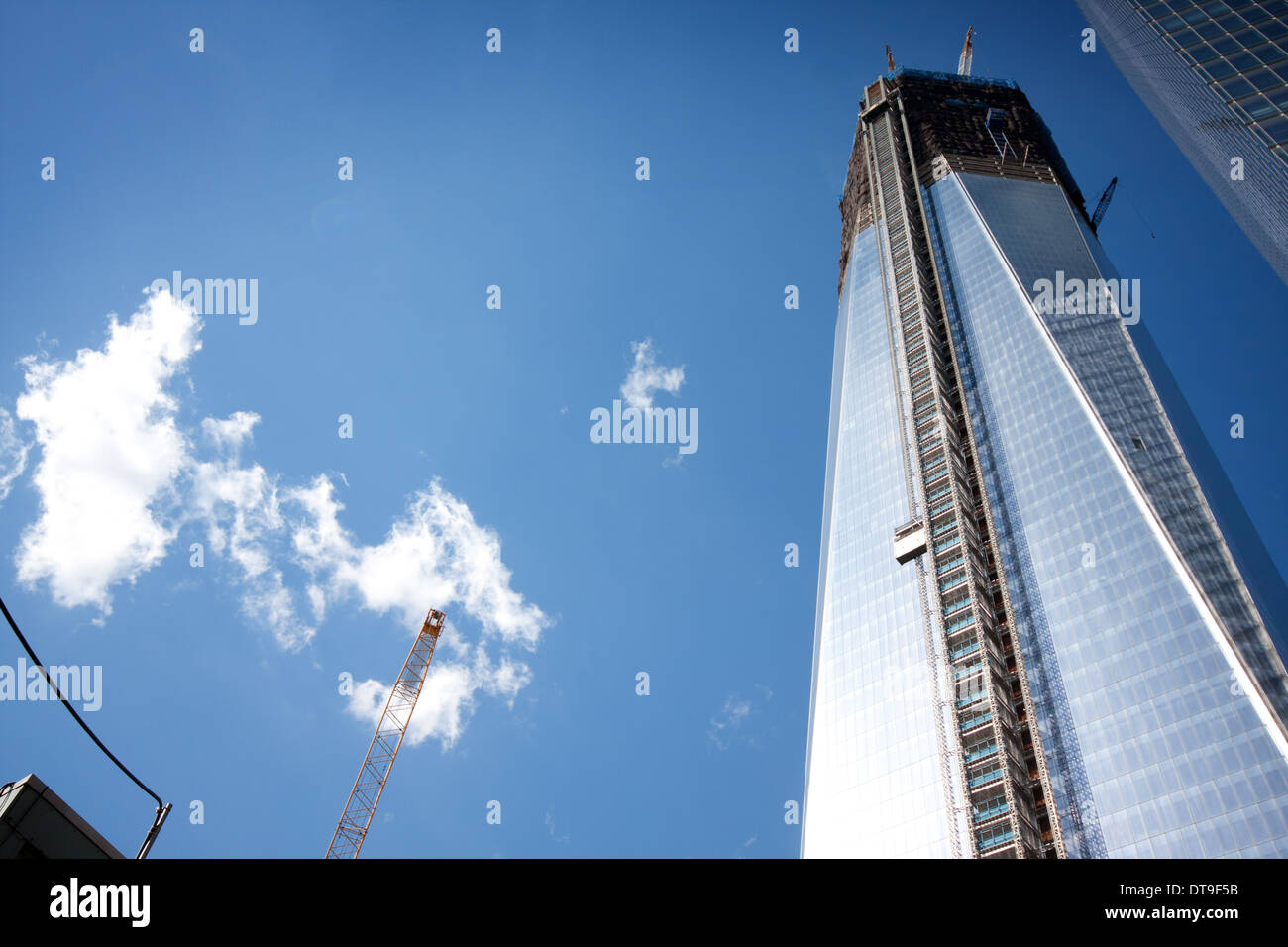 Ein Blick auf den Bau des neuen World Trade Center in New York City, Februar 2012 Stockfoto