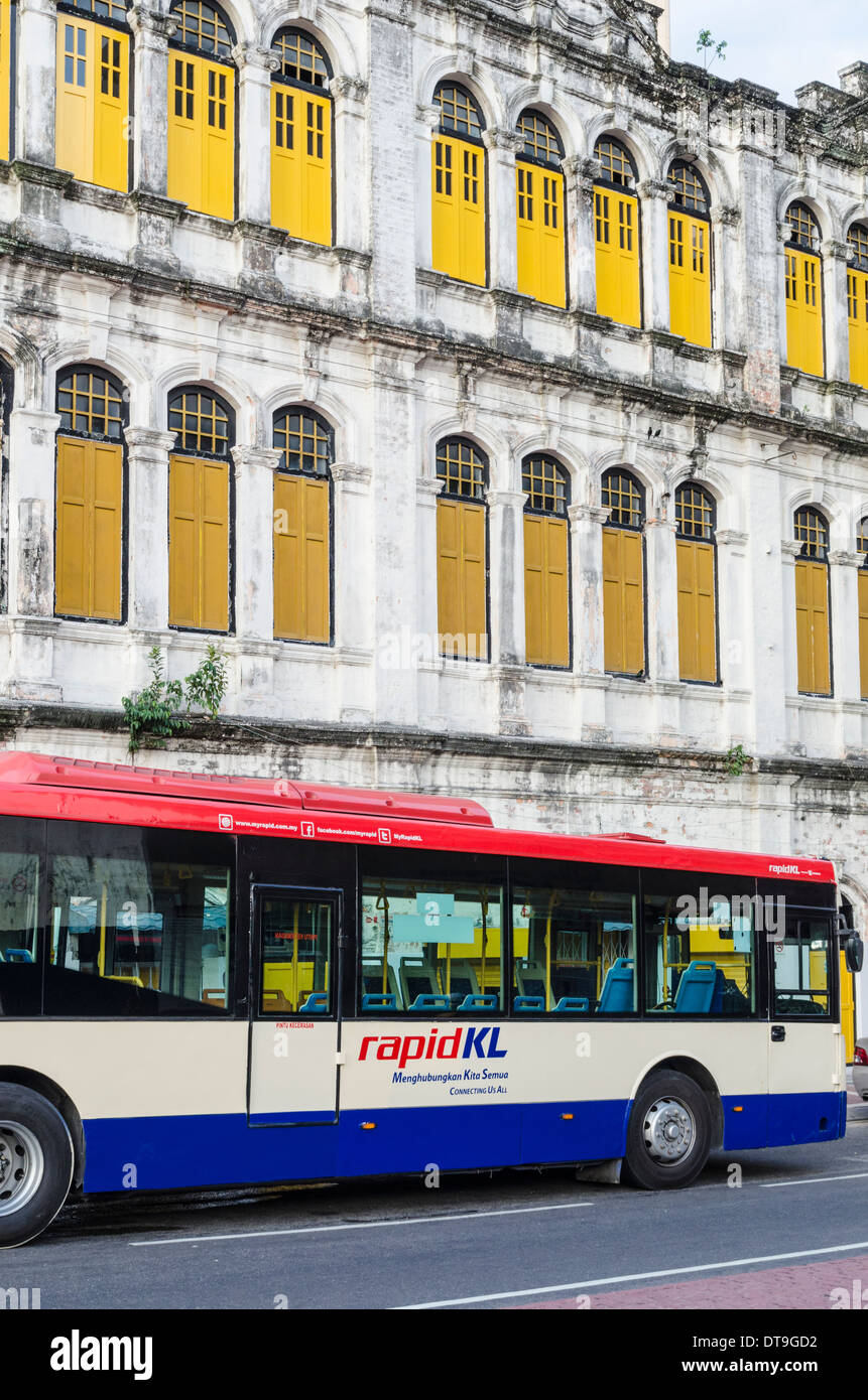 Rapid KL Linienbus in alten Kuala Lumpur, Malaysia Stockfoto