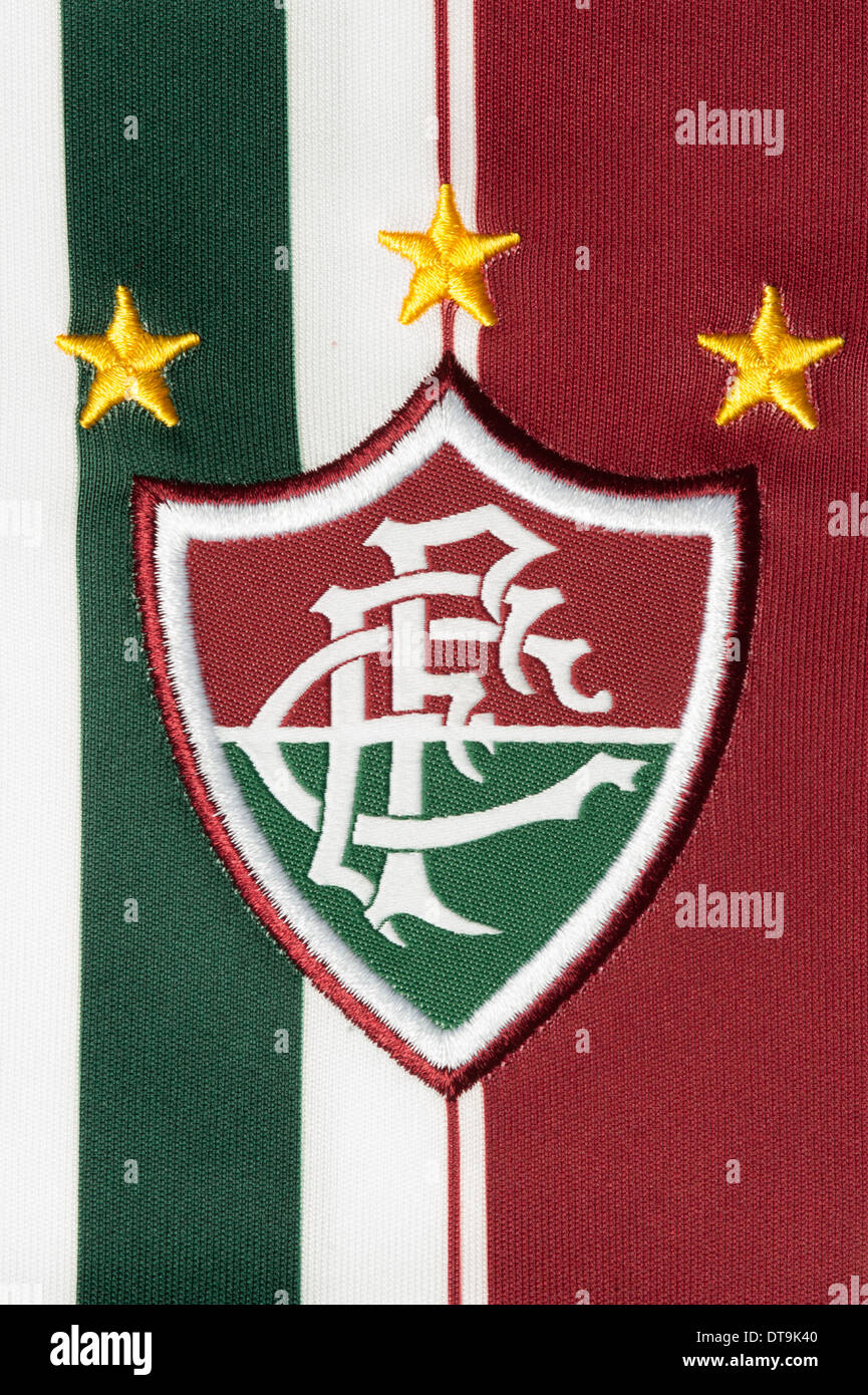 Nahaufnahme von Fluminense Football Club kit Stockfoto