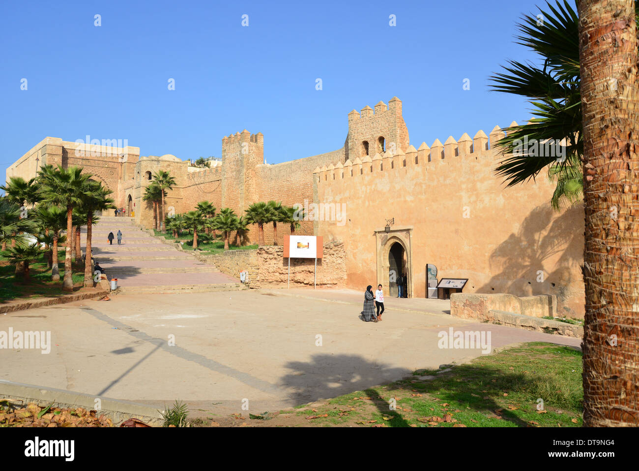 Haupttor der Kasbah von Udayas (Qasbah des Oudaya), Königreich von Marokko, Rabat, Rabat-Salé-Zemmour-Zaer Region Stockfoto