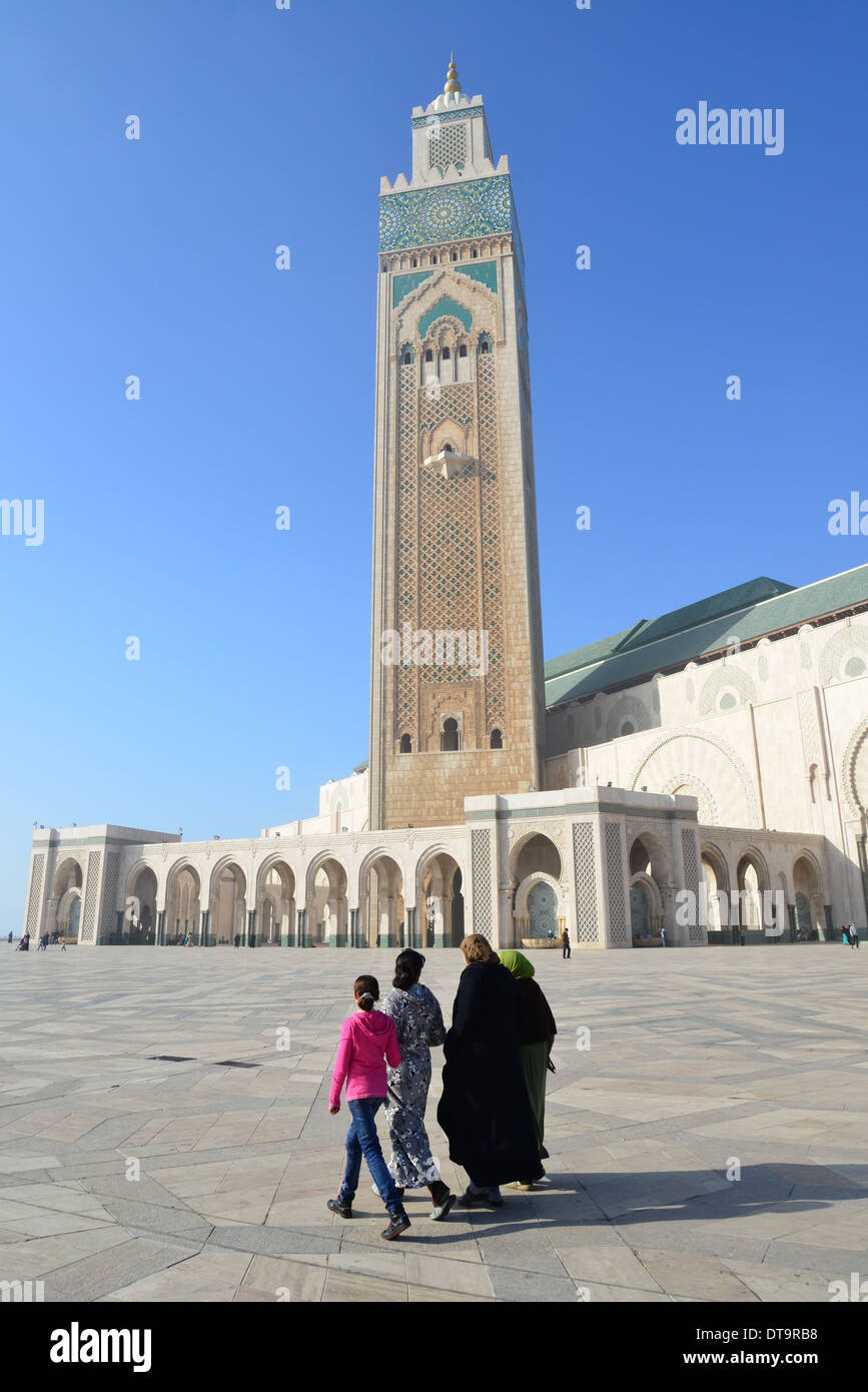 Grande Mosquée Hassan II, Bd Sidi Mohammed Ben Abdallah, Casablanca, Region Grand Casablanca, Königreich Marokko Stockfoto