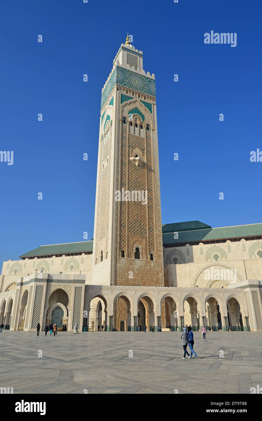 Grande Mosquée Hassan II, Bd Sidi Mohammed Ben Abdallah, Casablanca, Region Grand Casablanca, Königreich Marokko Stockfoto