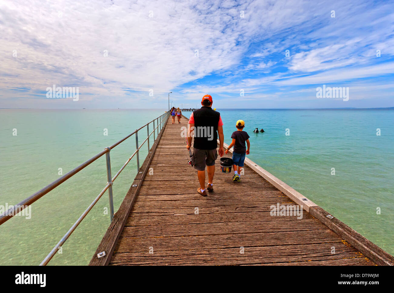 Roggen-Steg auf der Mornington-Halbinsel Port Phillip Bay Victoria Australia Stockfoto