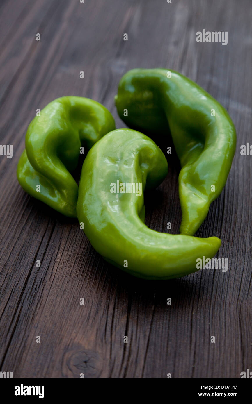 Grüne Paprika, Bio-Gemüse Stockfoto