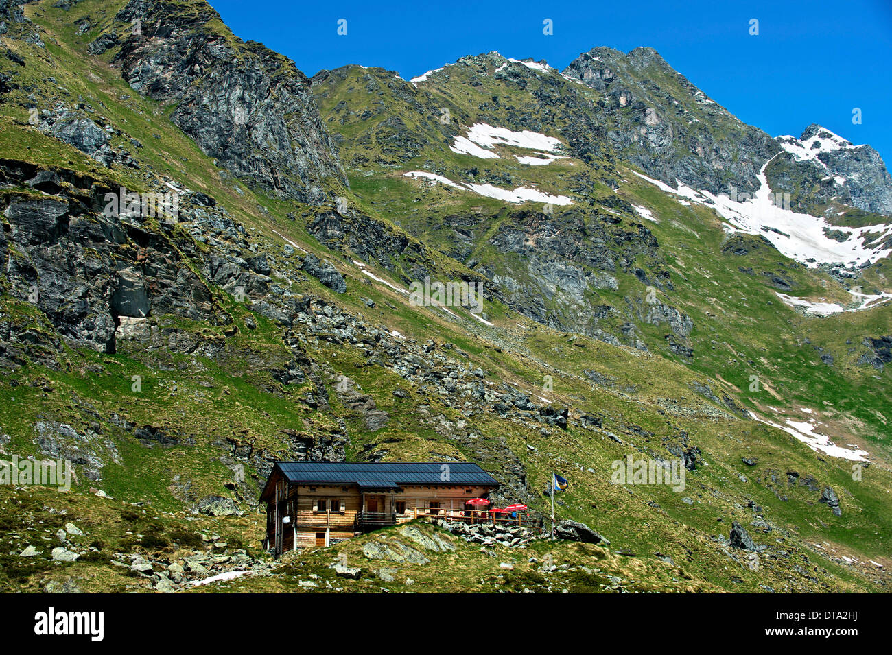 Cabane de Louvie Berghütte, Val de Bagnes Tal, Kanton Wallis, Schweiz Stockfoto