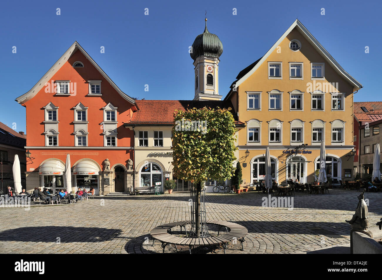 Marienplatz-Platz, Immenstadt, Oberallgäu, Allgäu, Bayern, Deutschland Stockfoto