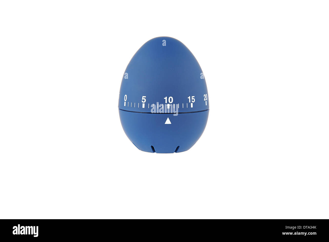 Blaue Eieruhr für gekochten Eiern 10 Minuten Countdown Stockfoto