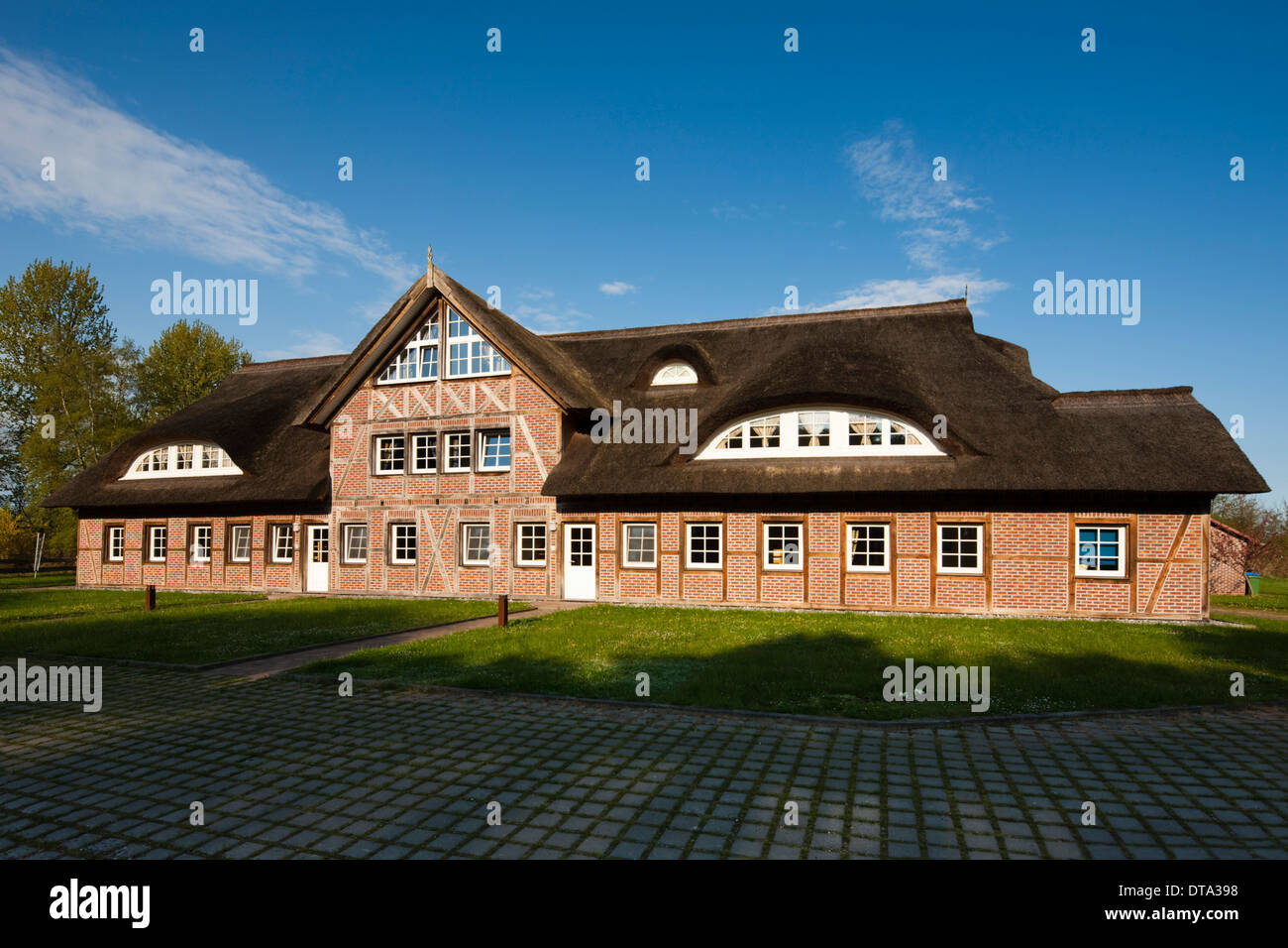 Reetgedeckten Haus, Rügen, Mecklenburg-Western Pomerania, Deutschland Stockfoto