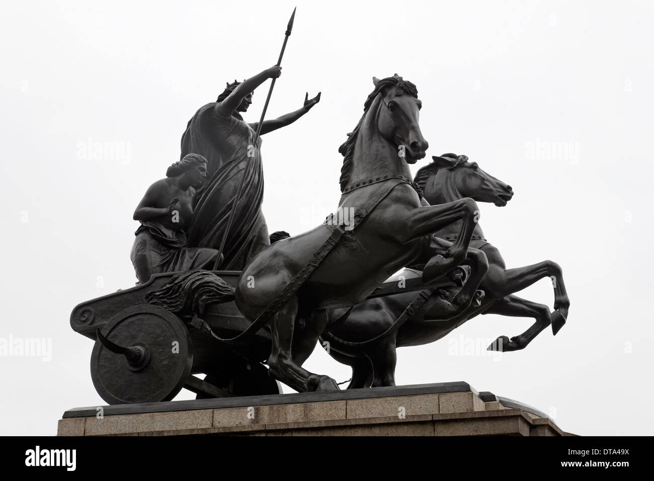 London, Statue der Boudicca (Auch Boudicca, Boadicea, Bodvica, Bonduca) Stockfoto