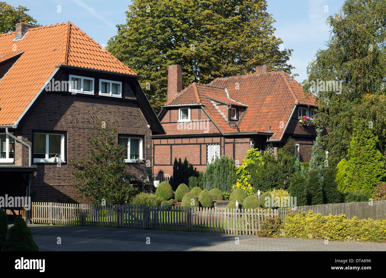 Krefeld, Kliedbruchstraße 34-36 (Kühnenhäuser) Stockfoto