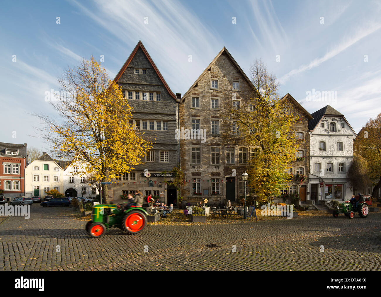 Kornelimünster, Hausfassaden am Benediktusmarkt Stockfoto
