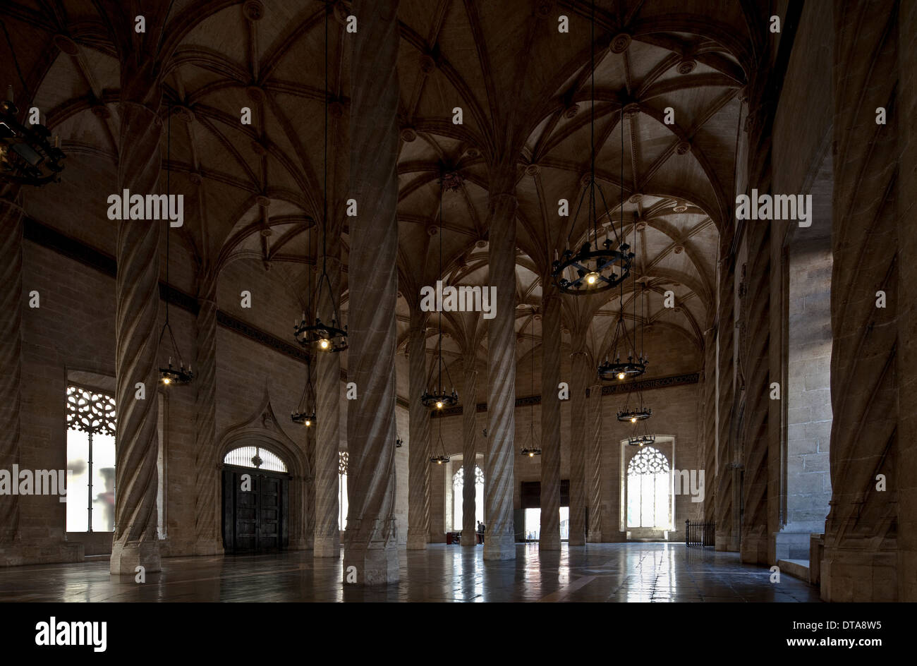 Valencia, Seidenbörse LONJA DE LA SEDA Stockfoto