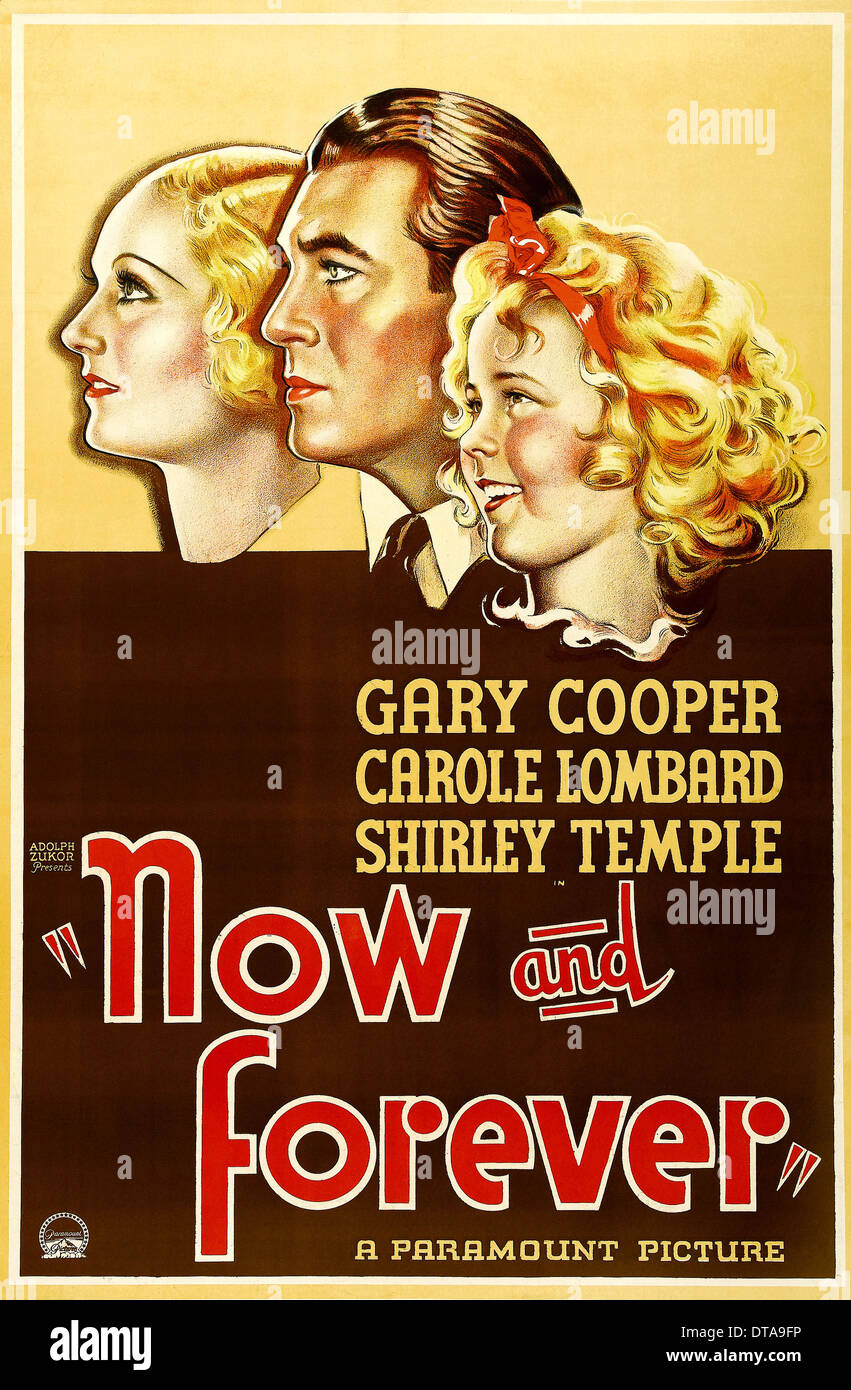 CAROLE LOMBARD, Gary Cooper, Shirley Temple, Plakat, JETZT UND FÜR IMMER, 1934 Stockfoto