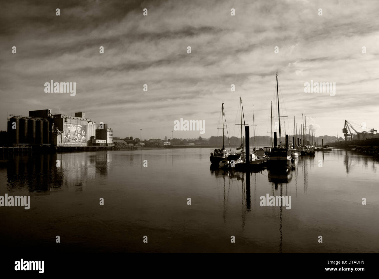 Frühen Morgen Fluss Suir, Stadt Waterford, County Waterford, Irland Stockfoto
