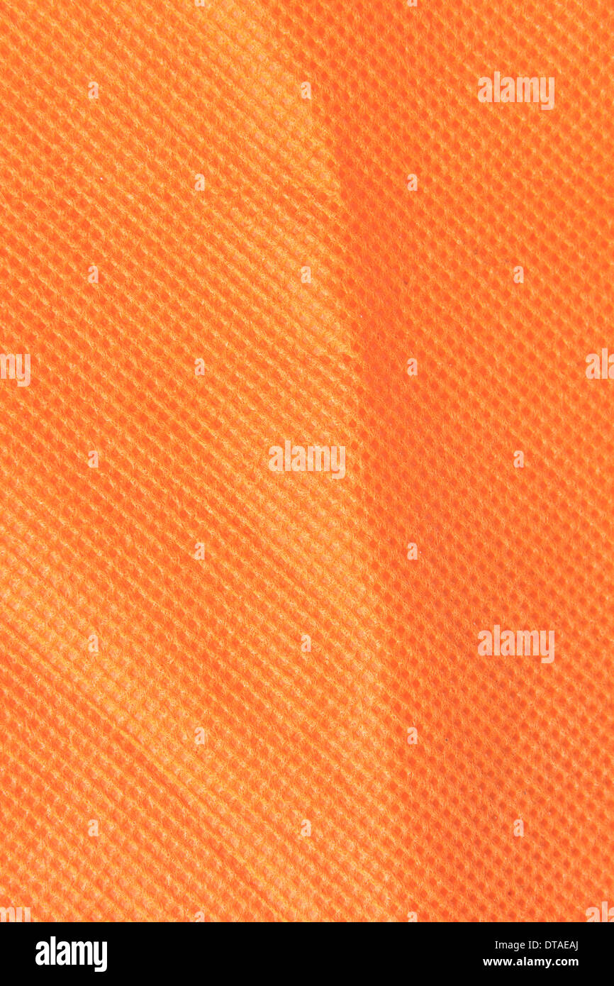 Stoff Textur, orange Hintergrundfarbe Stockfoto
