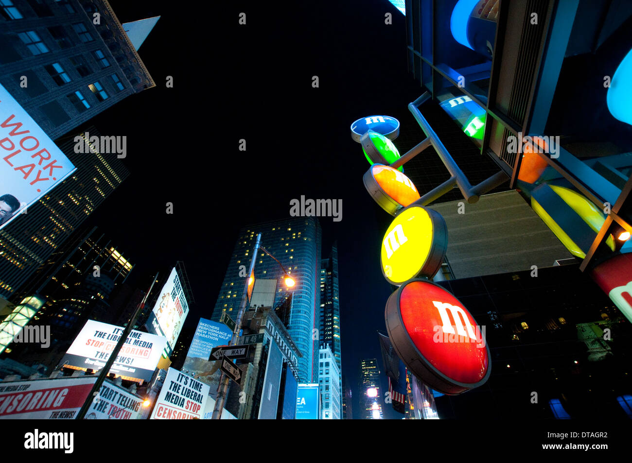M&M's Candy Store, an der 7th Avenue in New York City USA Stockfoto