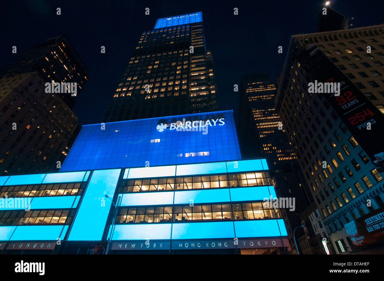 Barclays-Gebäude, 7th Avenue New York City USA Stockfoto