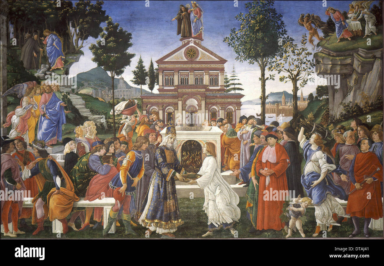Die Versuchung Christi, 1481-1482. Künstler: Botticelli, Sandro (1445-