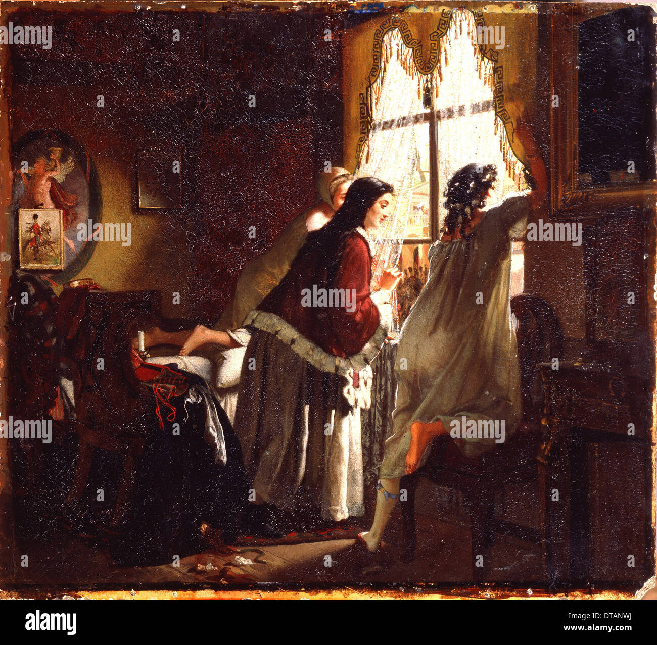Illustration zum Gedicht des Tambow Schatzmeister Frau nach M. Lermontow, 1862. Artist: Klodt, Michail Petrowitsch, Baron (1835-1914) Stockfoto