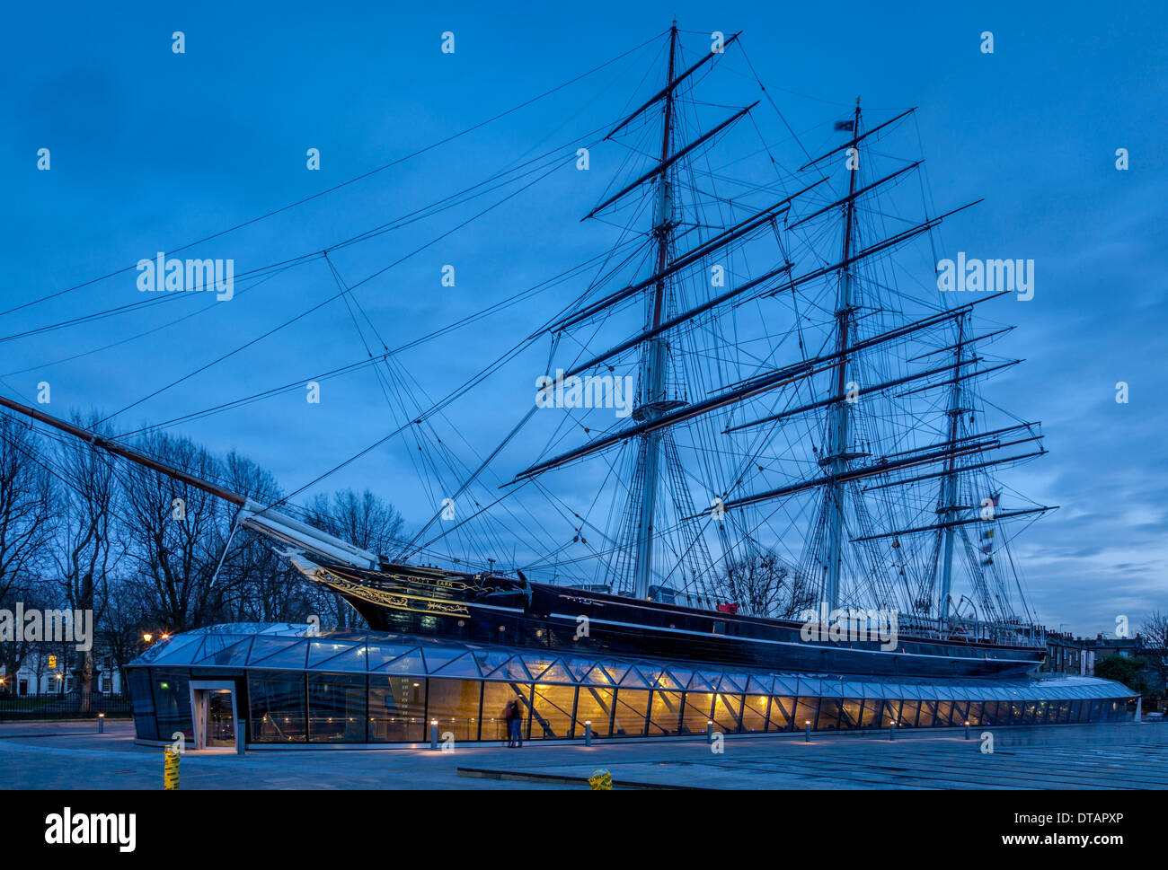 Die Cutty Sark (restauriert), Greenwich, London, England Stockfoto