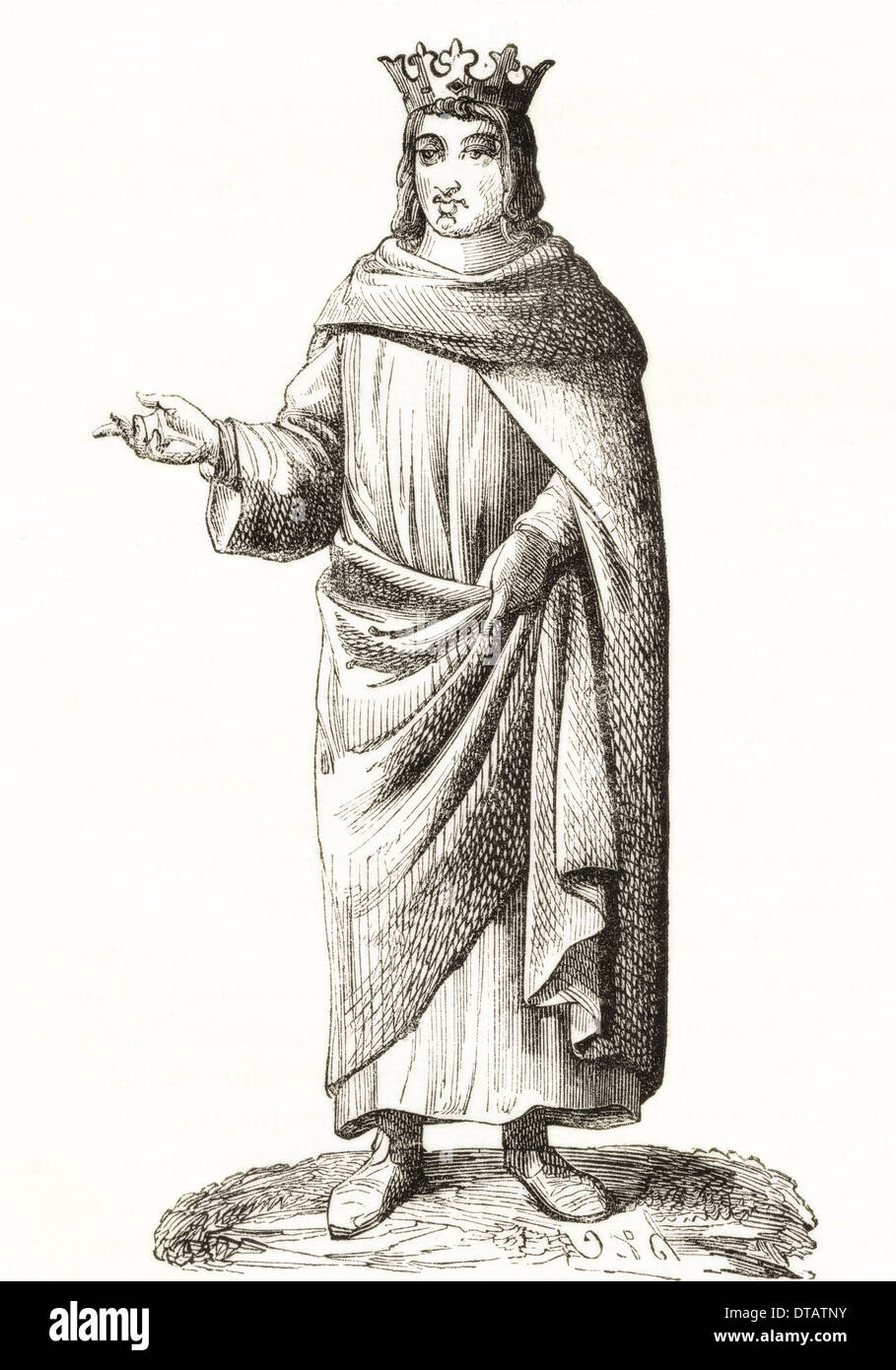 Ludwig III, c.863/65 – 882. König von Frankreich. Stockfoto