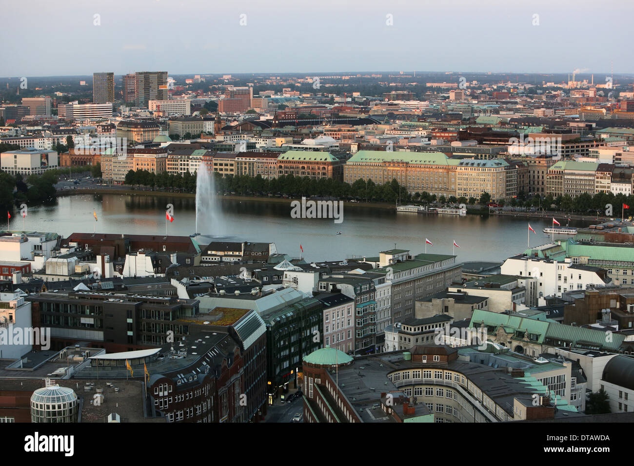 Hamburg, Deutschland, mit Blick auf die Binnenalster Stockfoto