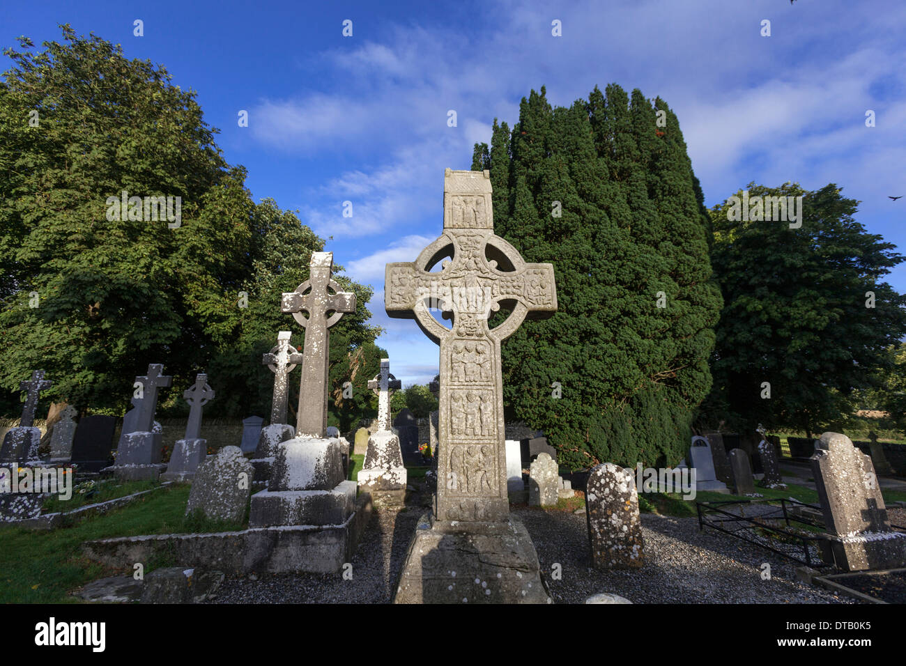 Die Muiredach Kreuz. Monasterboice. Stockfoto