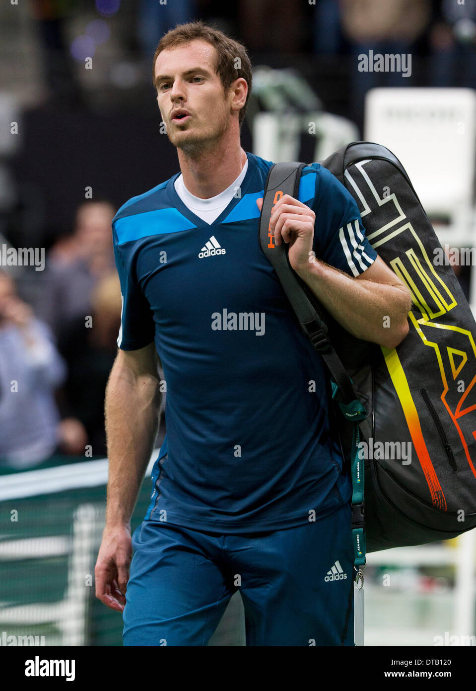 Andy Murray(GRB) besiegt Dominic Thiem(OOS) in der ABN AMRO World Tennis Tournament Foto: Tennisimages / Henk Koster Stockfoto