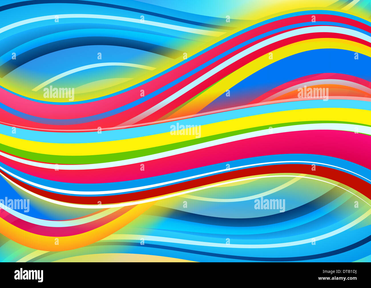 Farbige Wellen Hintergrund Stockfoto