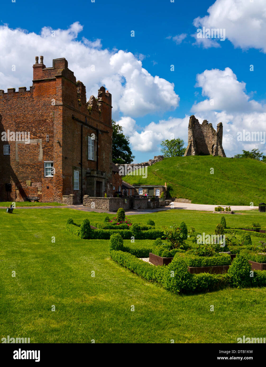 Tutbury Castle in Staffordshire England UK ein Teil ruiniert Denkmalschutz 1 mittelalterliche Burg im Besitz von Duchy of Lancaster Stockfoto