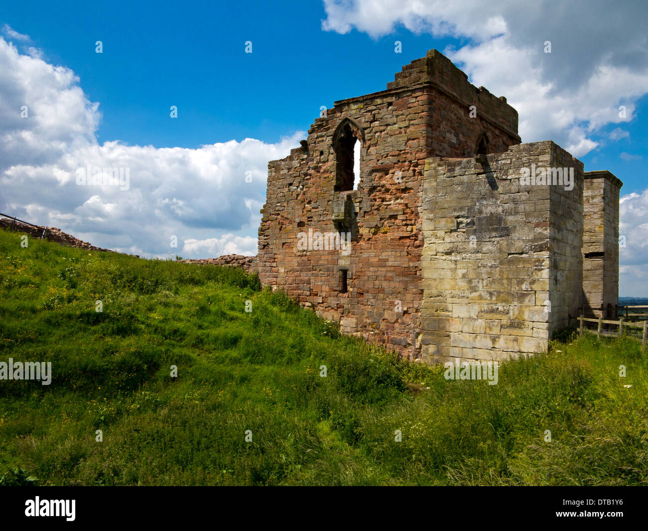 Ruinen von Tutbury Castle in Staffordshire England UK ruiniert ein Teil Grade 1 aufgeführten mittelalterliche Burg im Besitz von Duchy of Lancaster Stockfoto