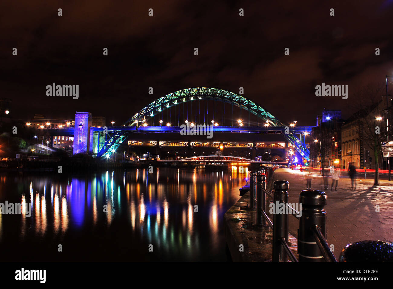 Newcastle - Gateshead - Kai Tyne Bridge Stockfoto