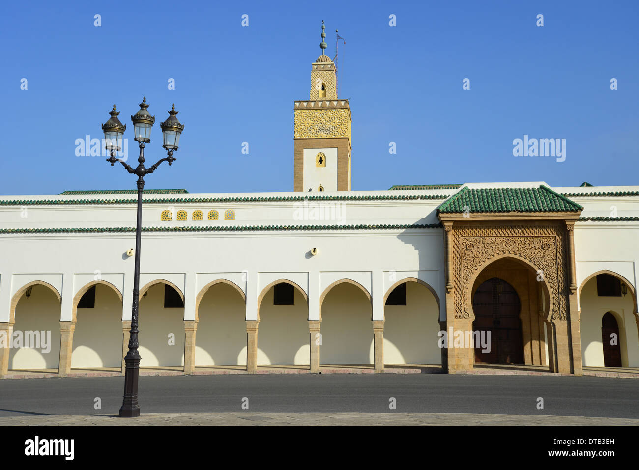 Königliche Moschee, Königspalast von Rabat, Rabat, Rabat-Salé-Zemmour-Zaer Region, Königreich Marokko Stockfoto