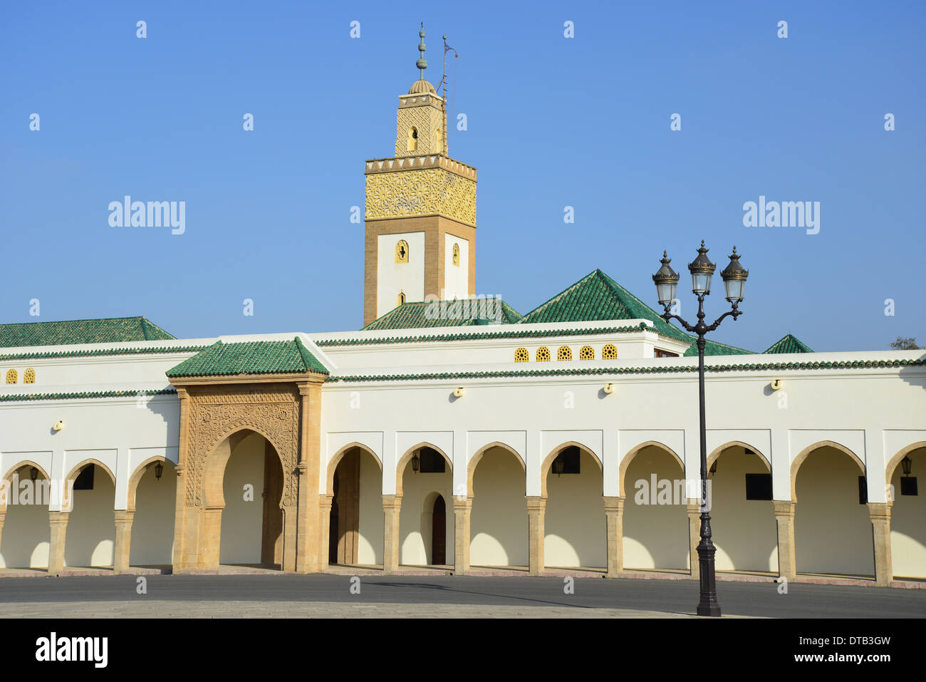 Königliche Moschee, Königspalast von Rabat, Rabat, Rabat-Salé-Zemmour-Zaer Region, Königreich Marokko Stockfoto