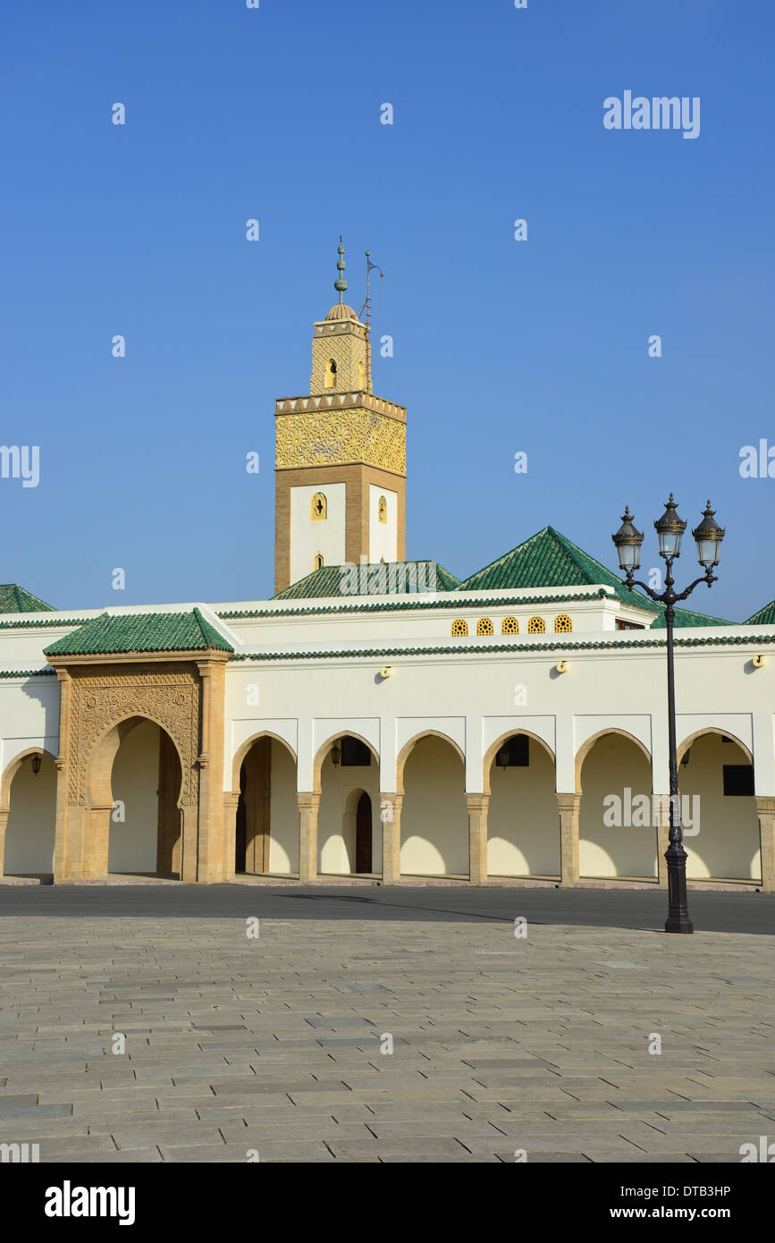 Königliche Moschee, Königspalast von Rabat, Rabat, Rabat-Salé-Zemmour-Zaer Region, Königreich Marokko Stockfoto