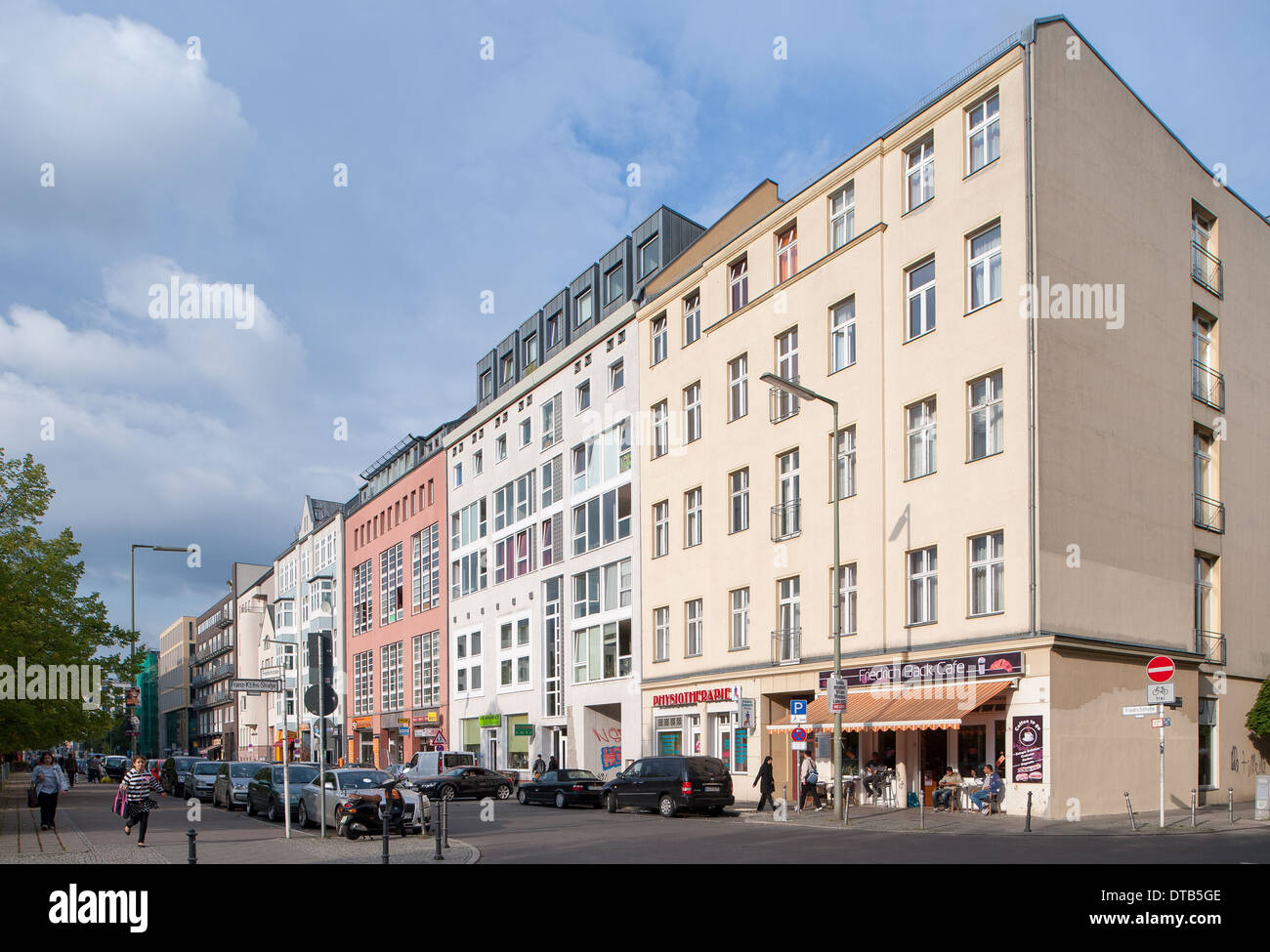 Berlin, Deutschland, Wohnsiedlung in s √ º Dlichen Friedrichstraße. Stockfoto