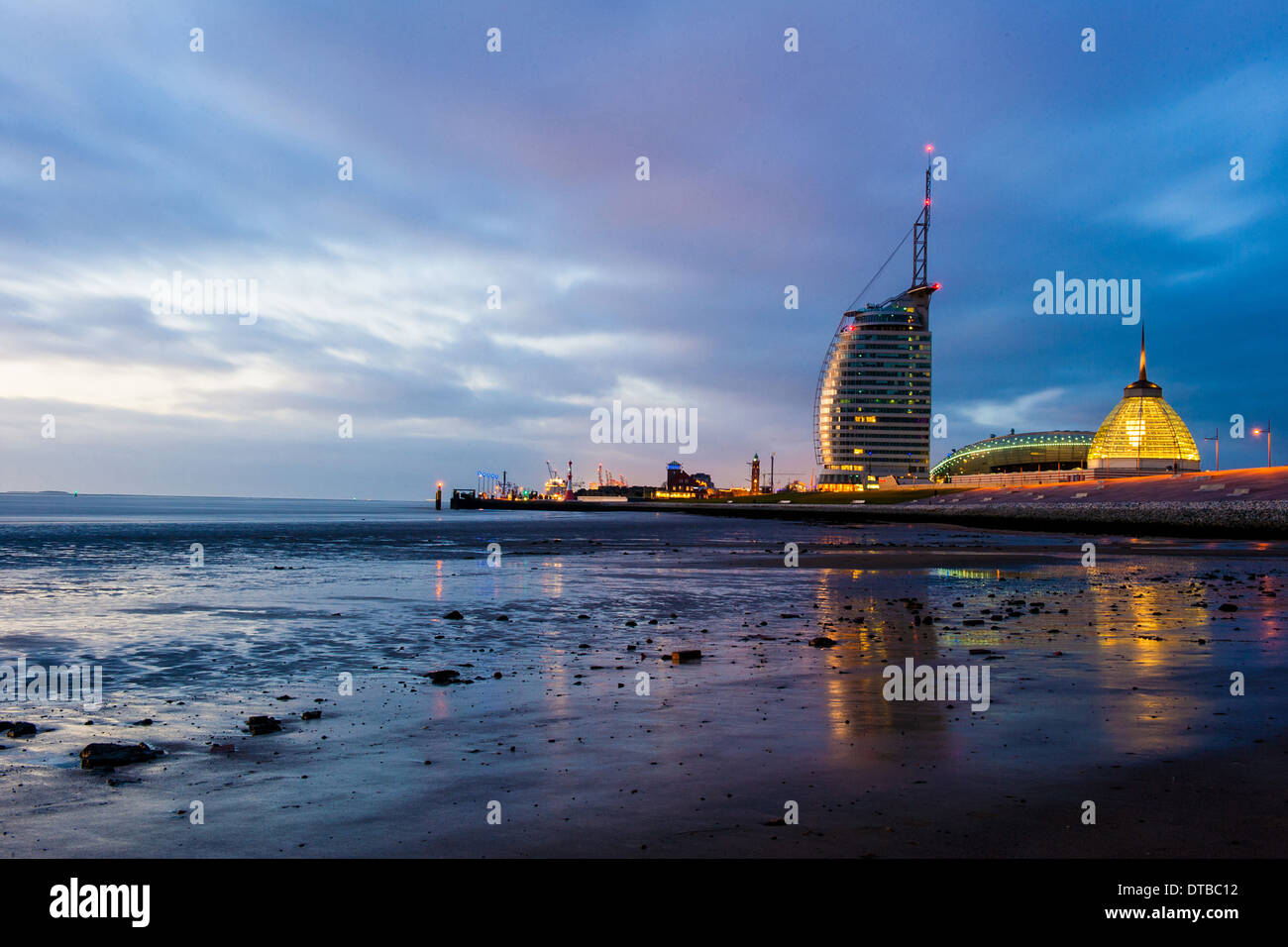 Das Atlantic Hotel Sail City Bremerhaven, Deutschland Stockfoto