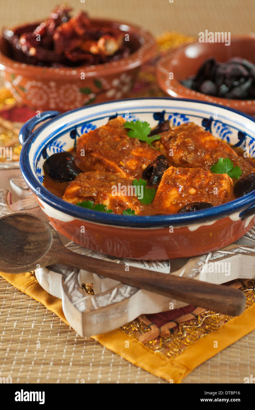 Fisch Ambotik sauer und würzig Meeresfrüchte curry Goa Indien Essen Stockfoto