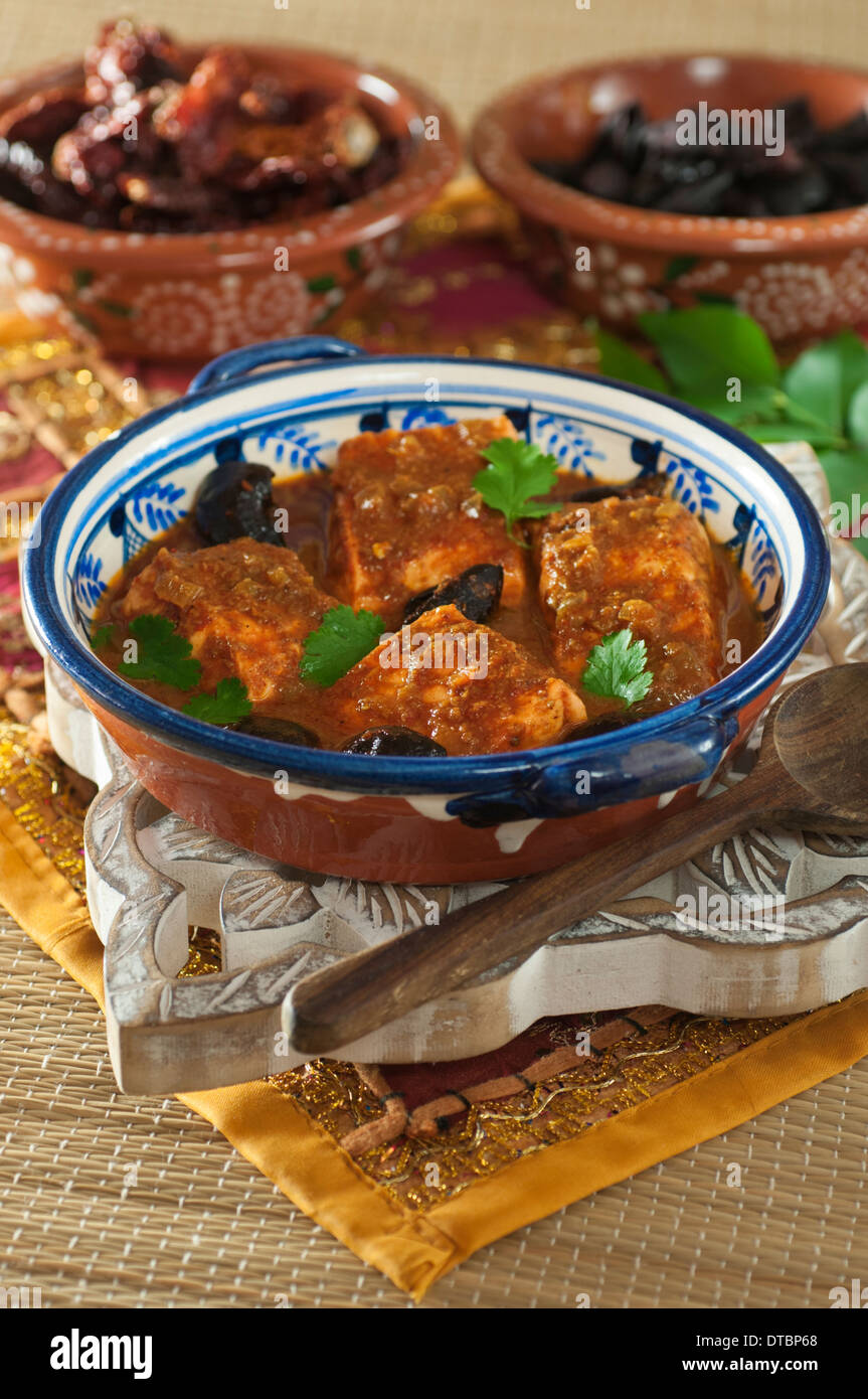 Fisch Ambotik sauer und würzig Meeresfrüchte curry Goa Indien Essen Stockfoto