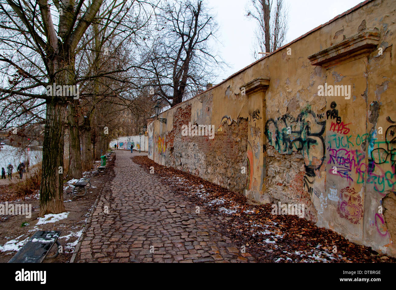 Čertovka. Prag Stockfoto